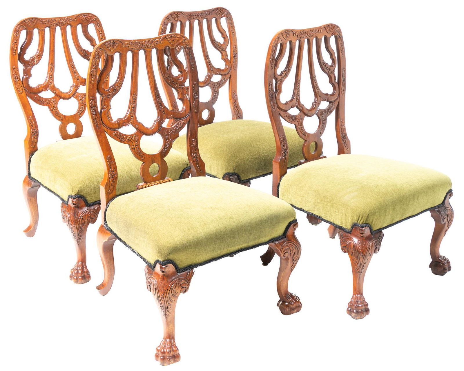 Set of 4 Ball and Claw Dining Chairs (1 of 5)
