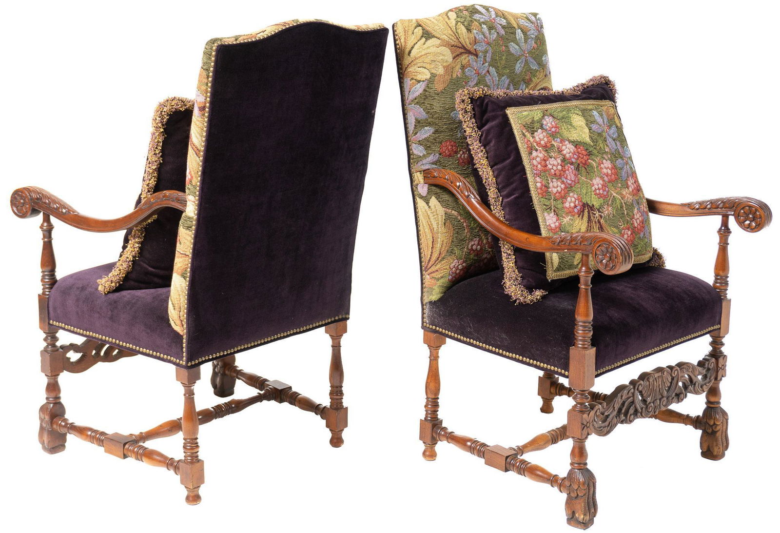 Pair of French Castle Arm Chairs (1 of 3)