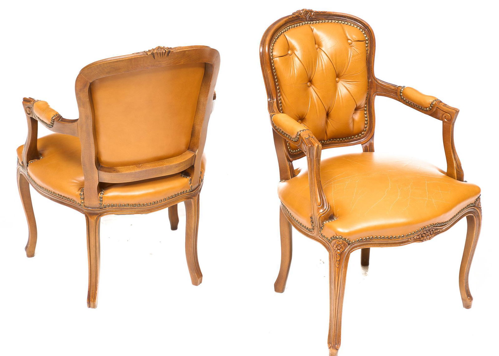 Pair of Louis XV Style Arm Chairs (1 of 2)