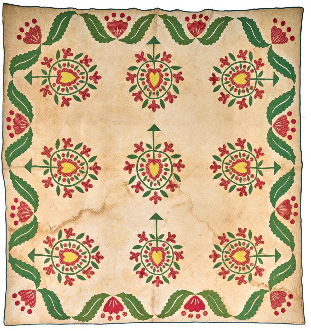 19th Century Love Apple Quilt (1 of 2)