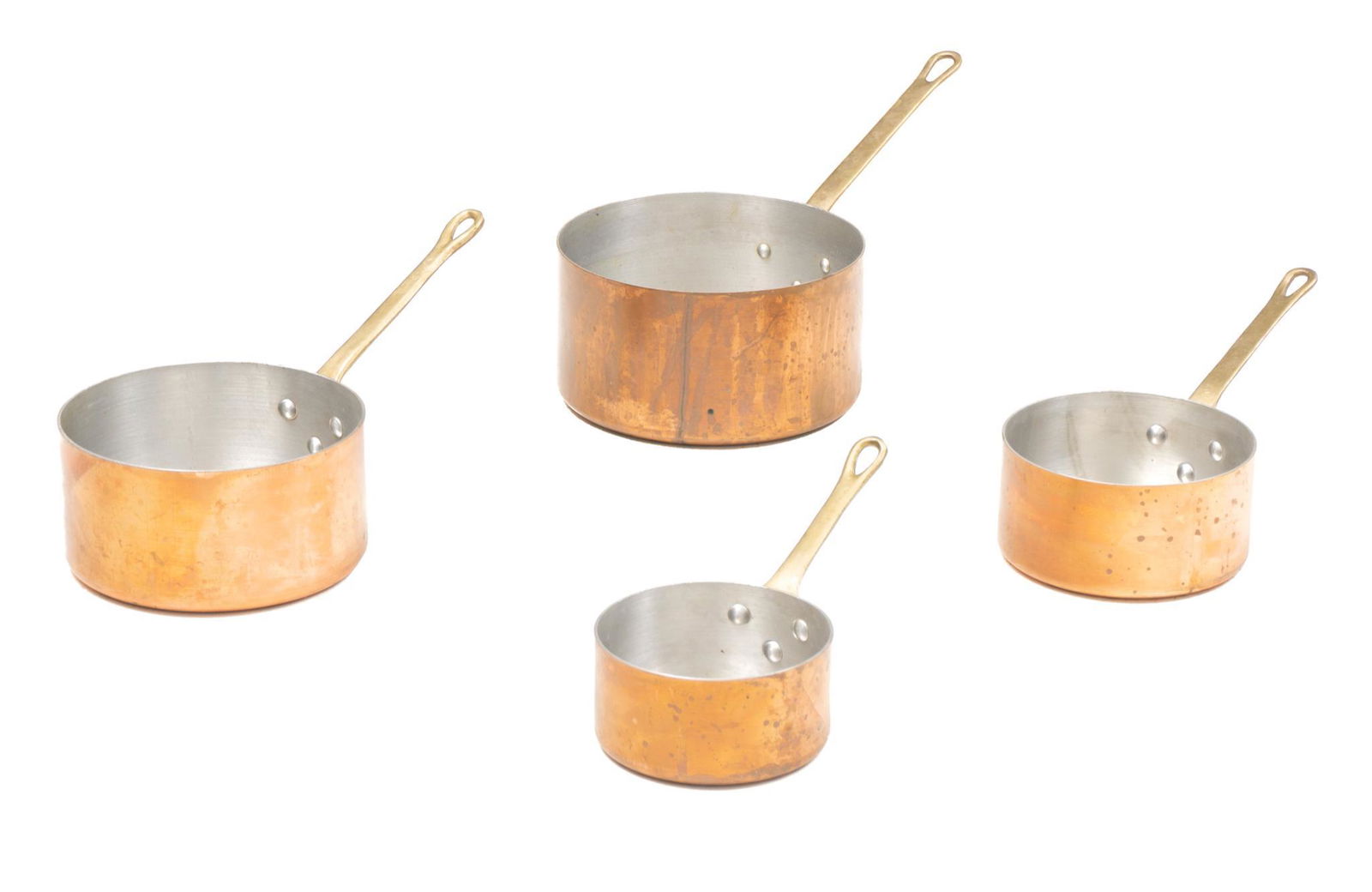 Set of 4 Farmhouse Copper Pots (1 of 5)