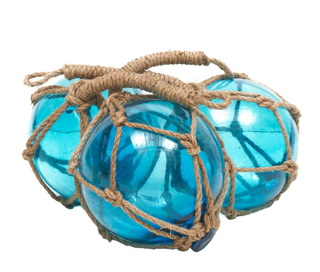 Set of 3 Vintage Nautical Glass Floaters (1 of 4)