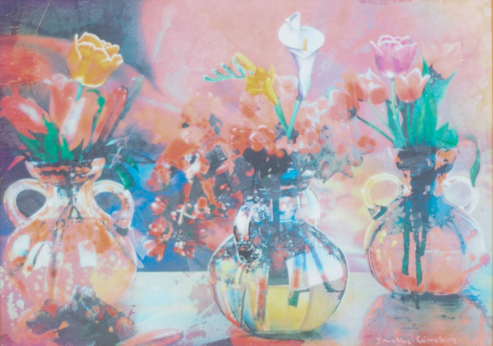 Yankel Ginzberg (b. 1945), "Pink Fusion" (1 of 4)