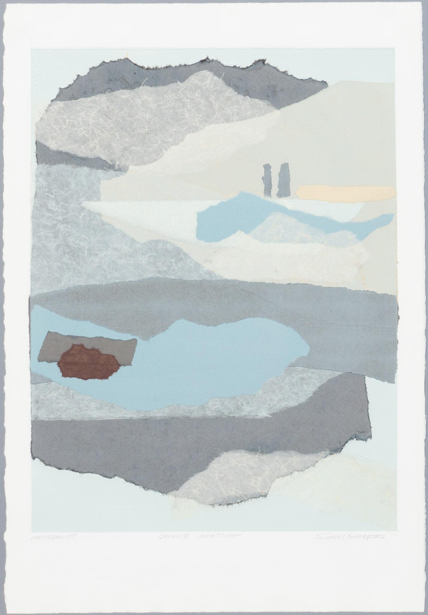 Susan Comerford, "Chance Meeting": Susan Comerford, "Chance Meeting", monoprint, framed frame: 21"h x 21"w Provenance: The Estate of Coleman and Judy Renick We happily provide seamless shipping services on everything we sell. Please