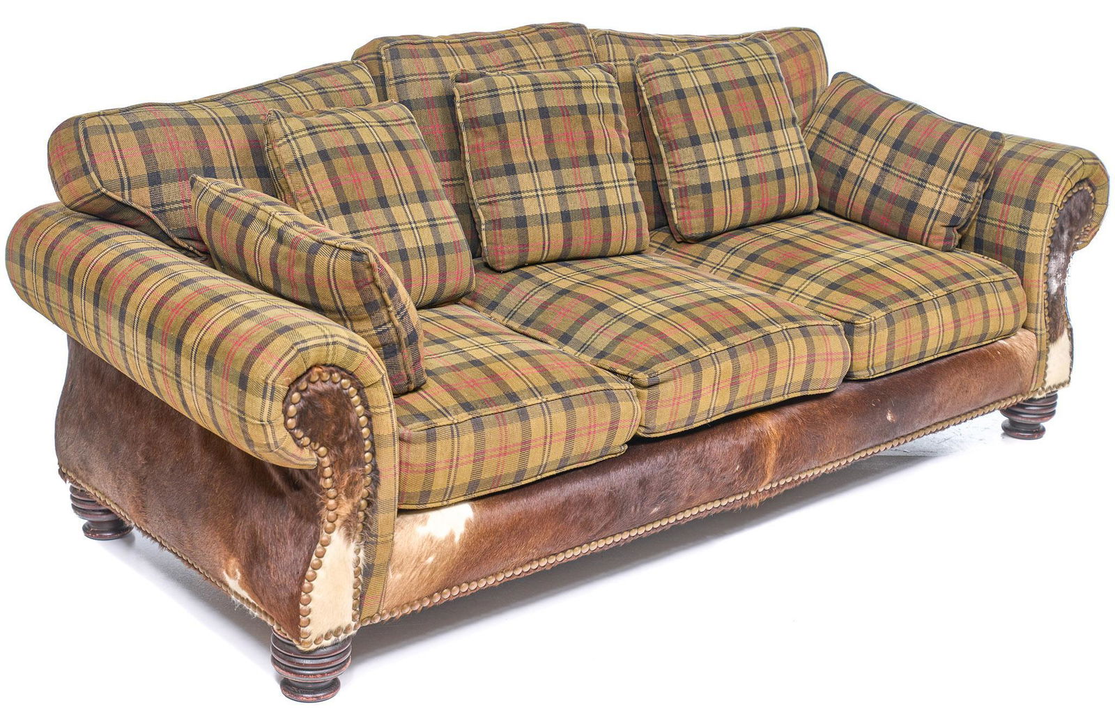 Farmhouse Leather and Upholstered Sofa (1 of 3)