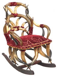 Wenzel Friedrich (1827-1902, TX) Crafted Horn Chair