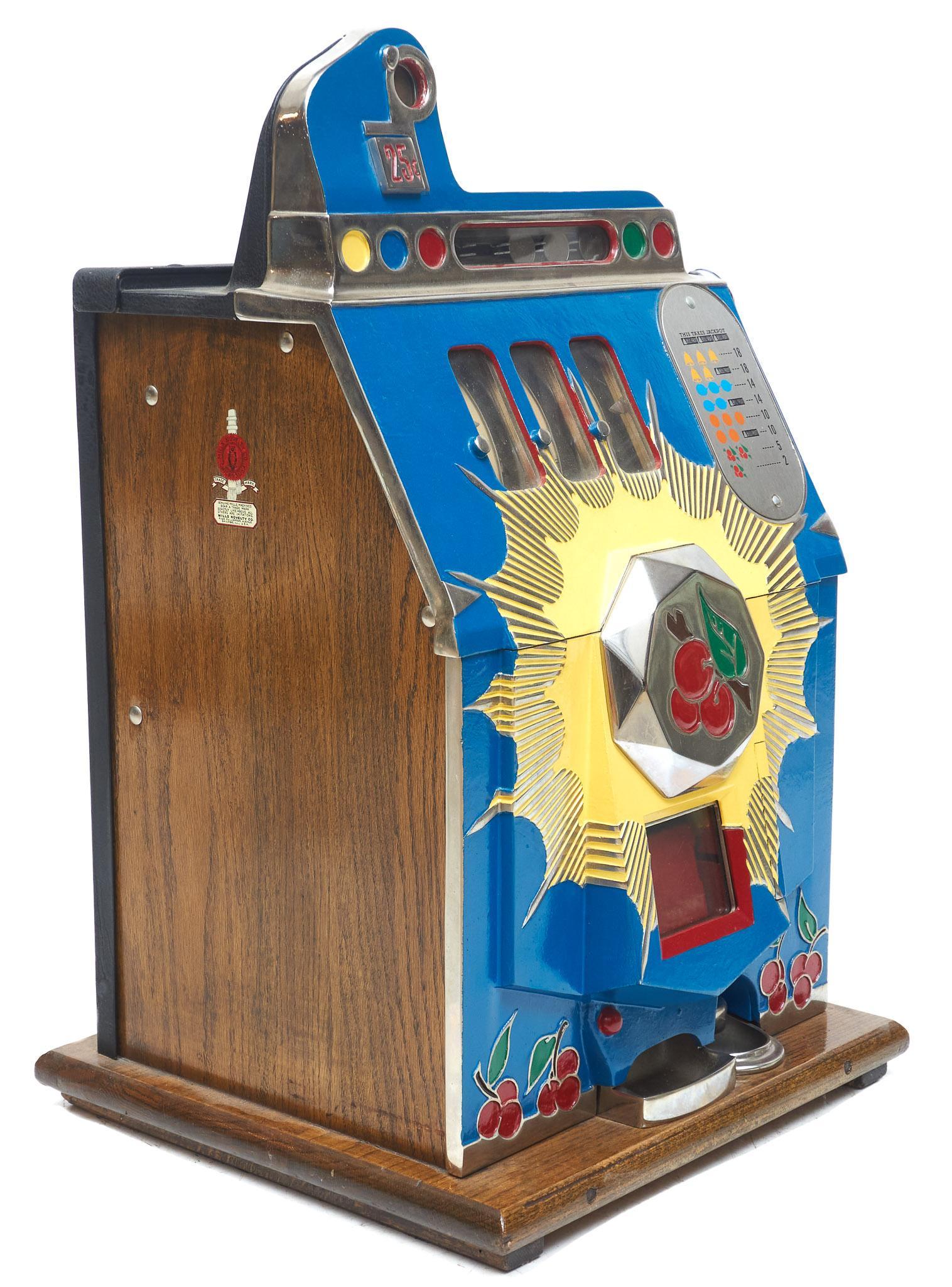 25c Mills Novelty Co., "Bursting Cherry" Slot Machine (1 of 7)