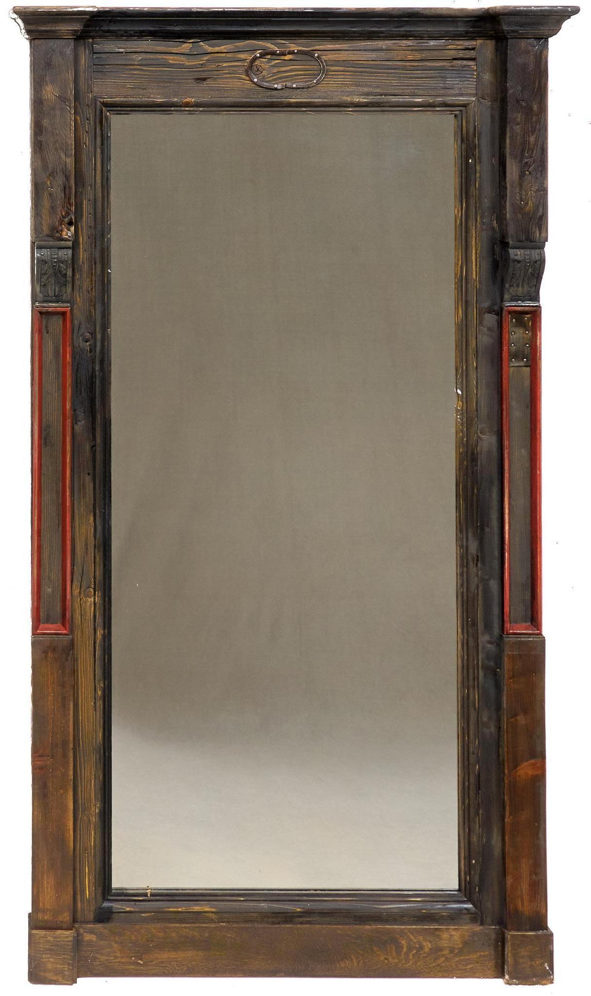 Rustic Full Length Mirror: Rustic wooden framed full length mirror 75"h x 40"w We happily provide seamless shipping services on everything we sell. Please email us at shipping@vogtauction.com or call 210-822-6155 for more inf
