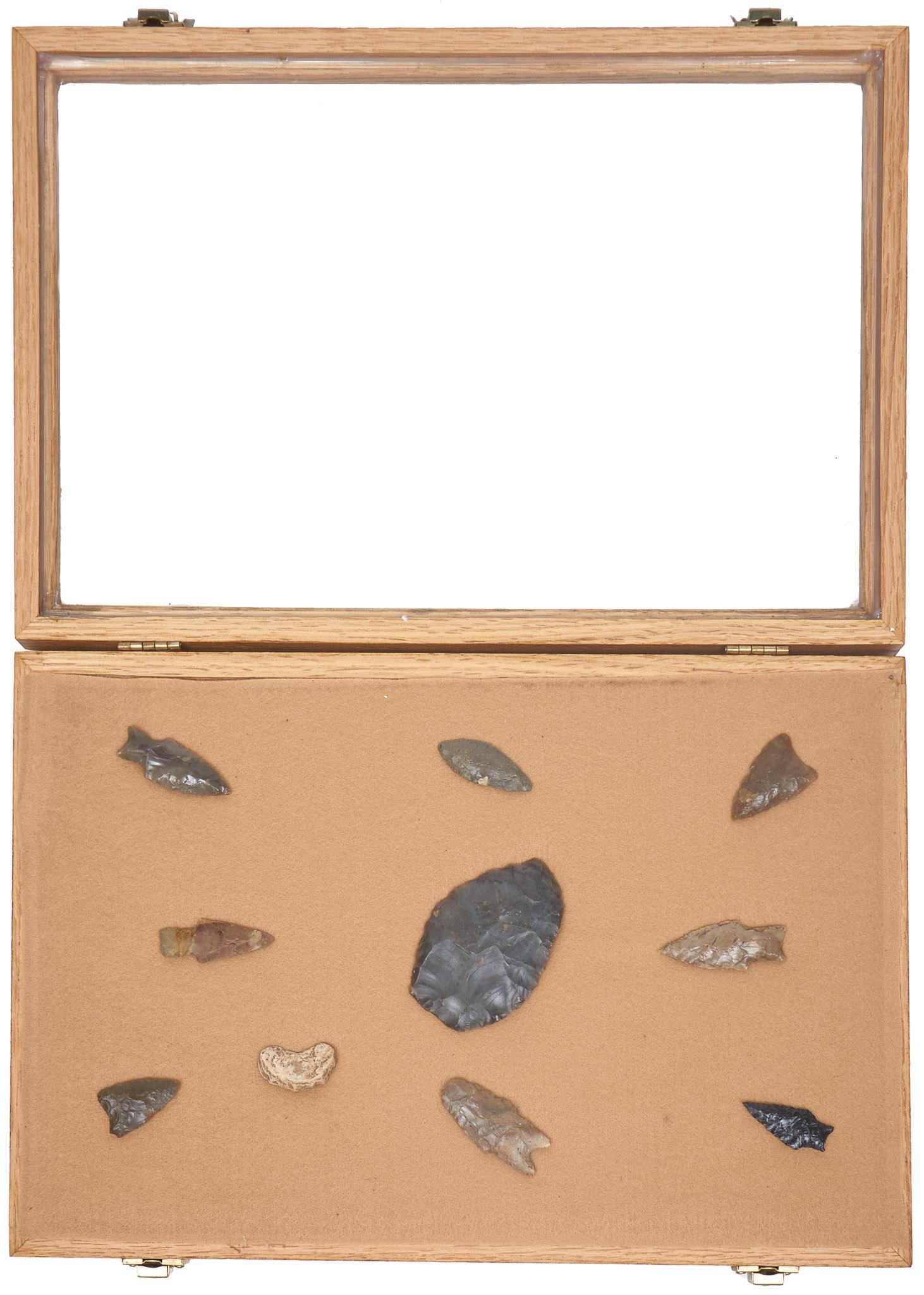 Framed Arrowhead Point Display, To Include 10 Artifacts (1 of 5)