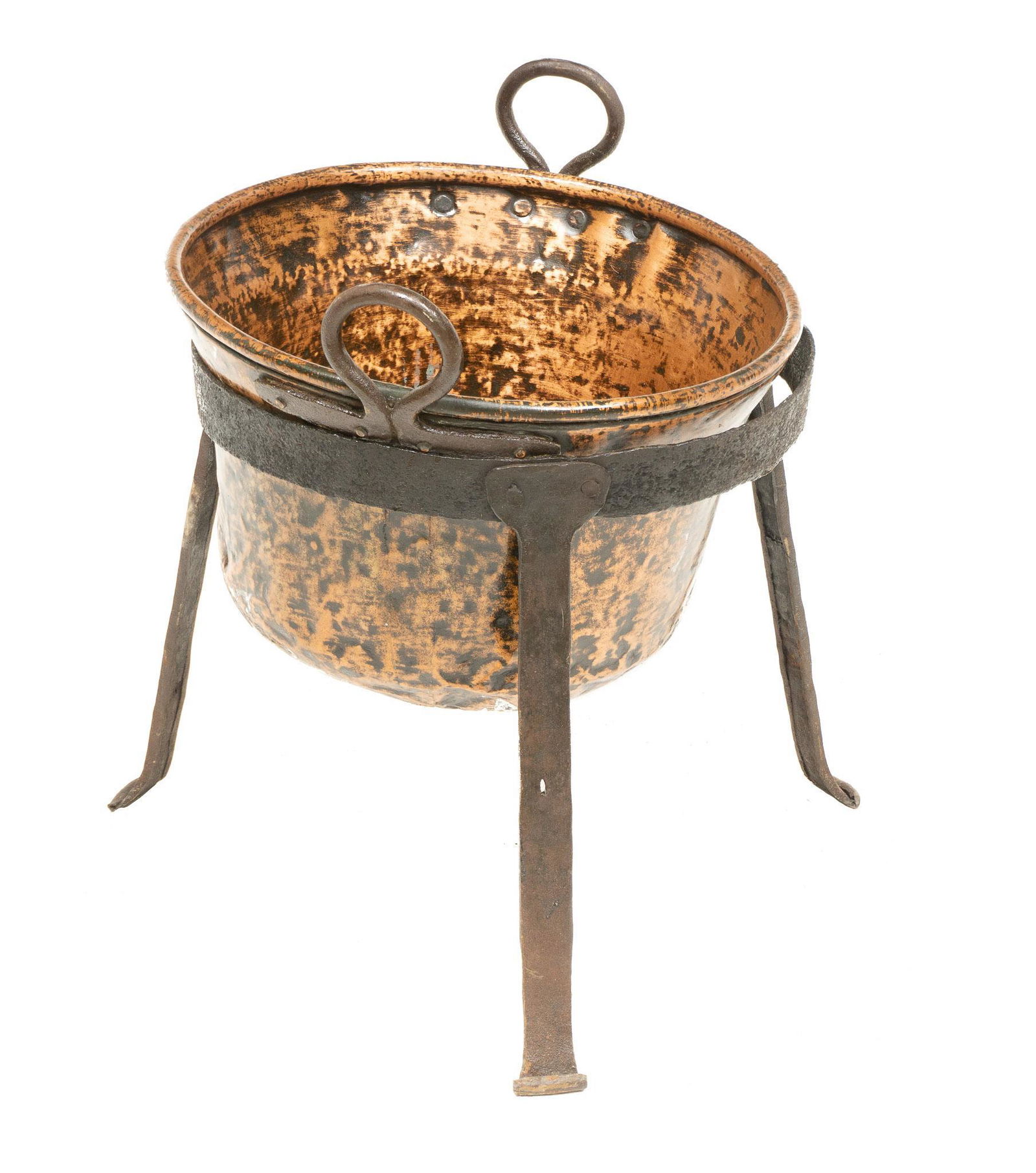 Farmhouse Copper Cauldron on Stand (1 of 4)