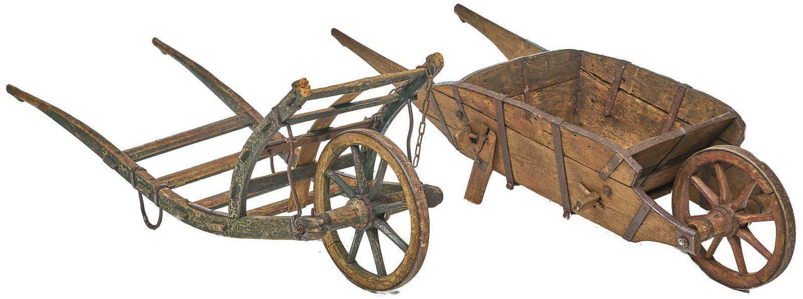 Pair of Rustic Wheelbarrows (1 of 3)