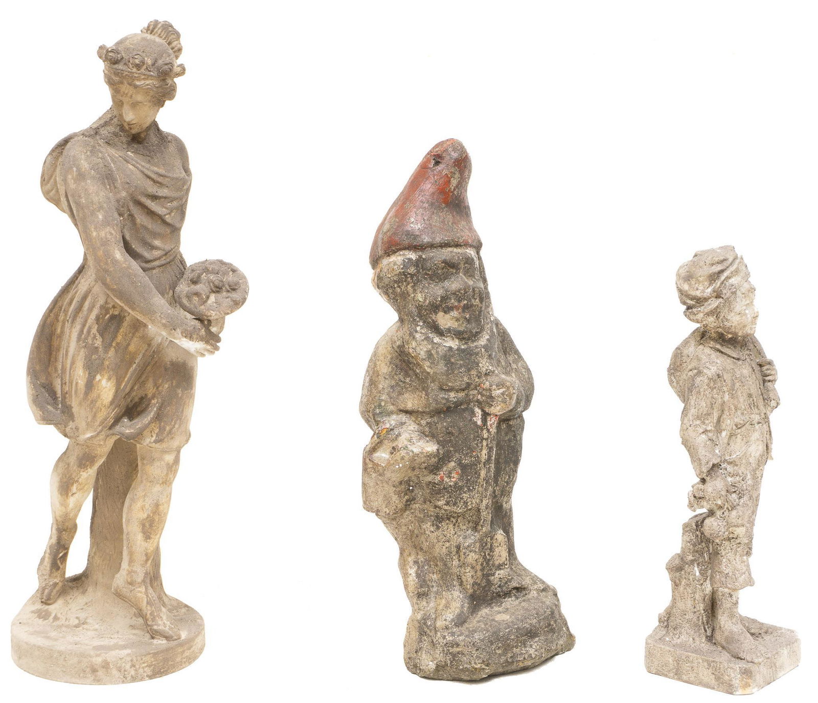 Lot of 3 Vintage Garden Statues (1 of 6)