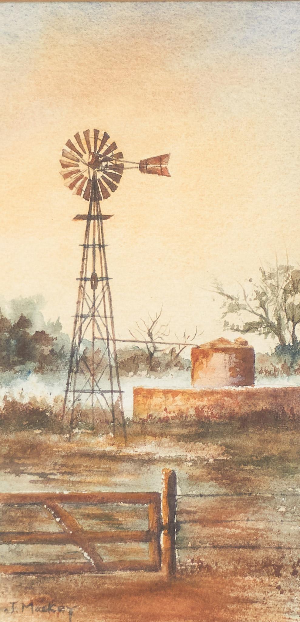 J. Maskey, Windmill: J. Maskey, windmill, watercolor, framed frame: 21.5"h x 15.5"w Provenance: The Estate of Joan & Herbert Hahn (San Antonio, TX) We happily provide seamless shipping services on everything we sell. Plea