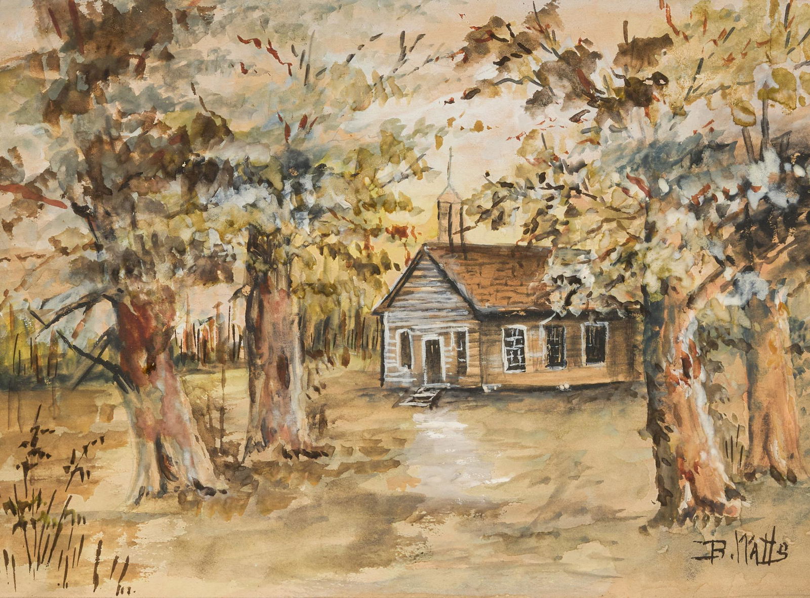Beulah Watts (1872-1941), "The Old Methodist Church..." (1 of 4)