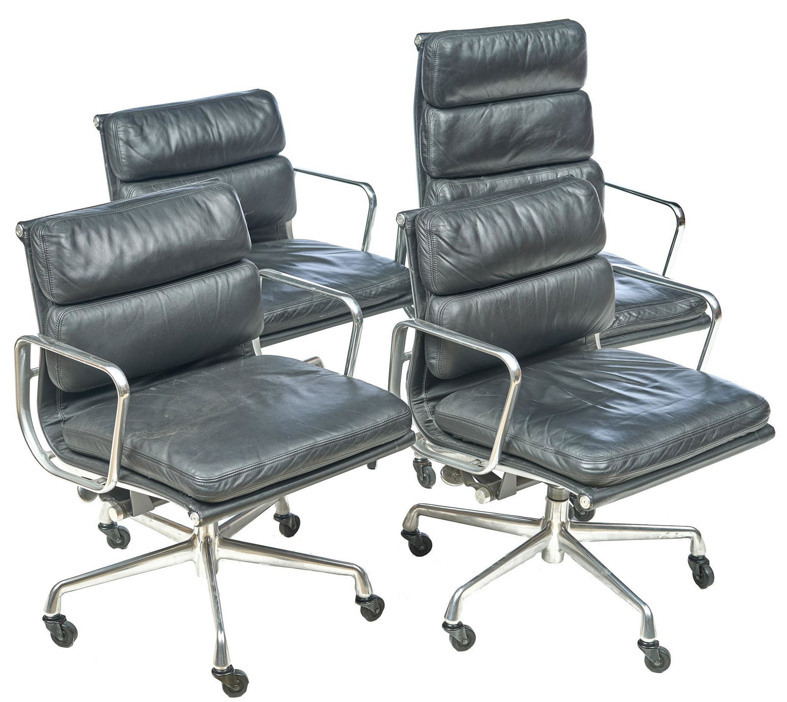 Set of 4 Herman Miller Leather Executive Chairs (1 of 5)