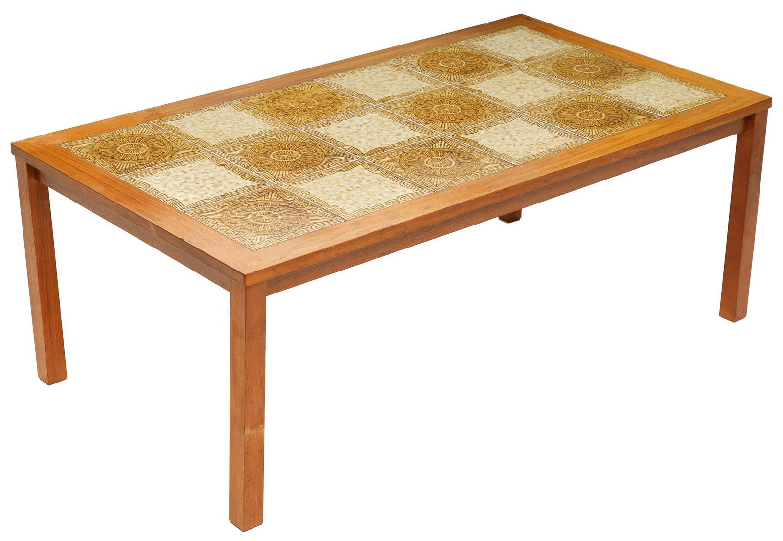 Danish Mid-Century Tile Top Coffee Table (1 of 3)