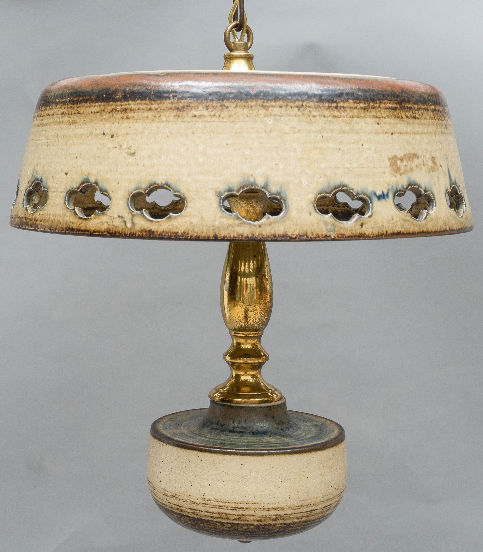 Danish Mid-Century Pottery Chandelier (1 of 4)