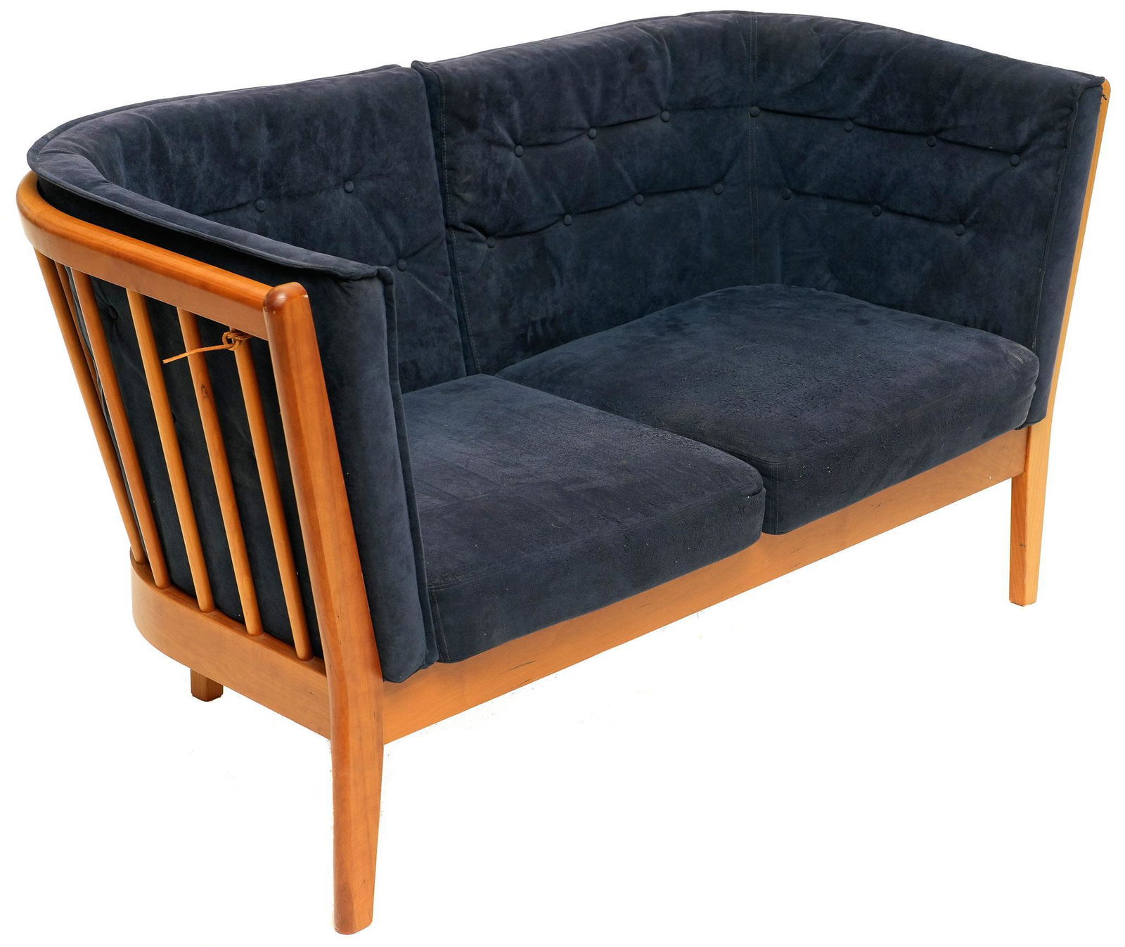 Danish Mid-Century Barrel Loveseat (1 of 6)