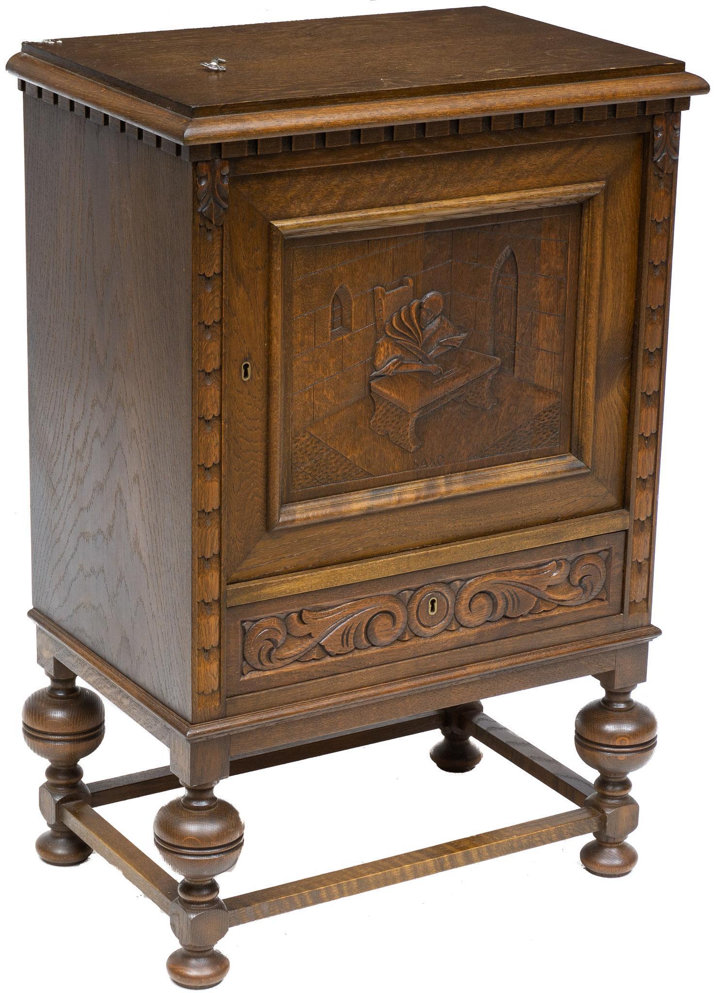 Dutch Carved Cabinet on Stand (1 of 8)