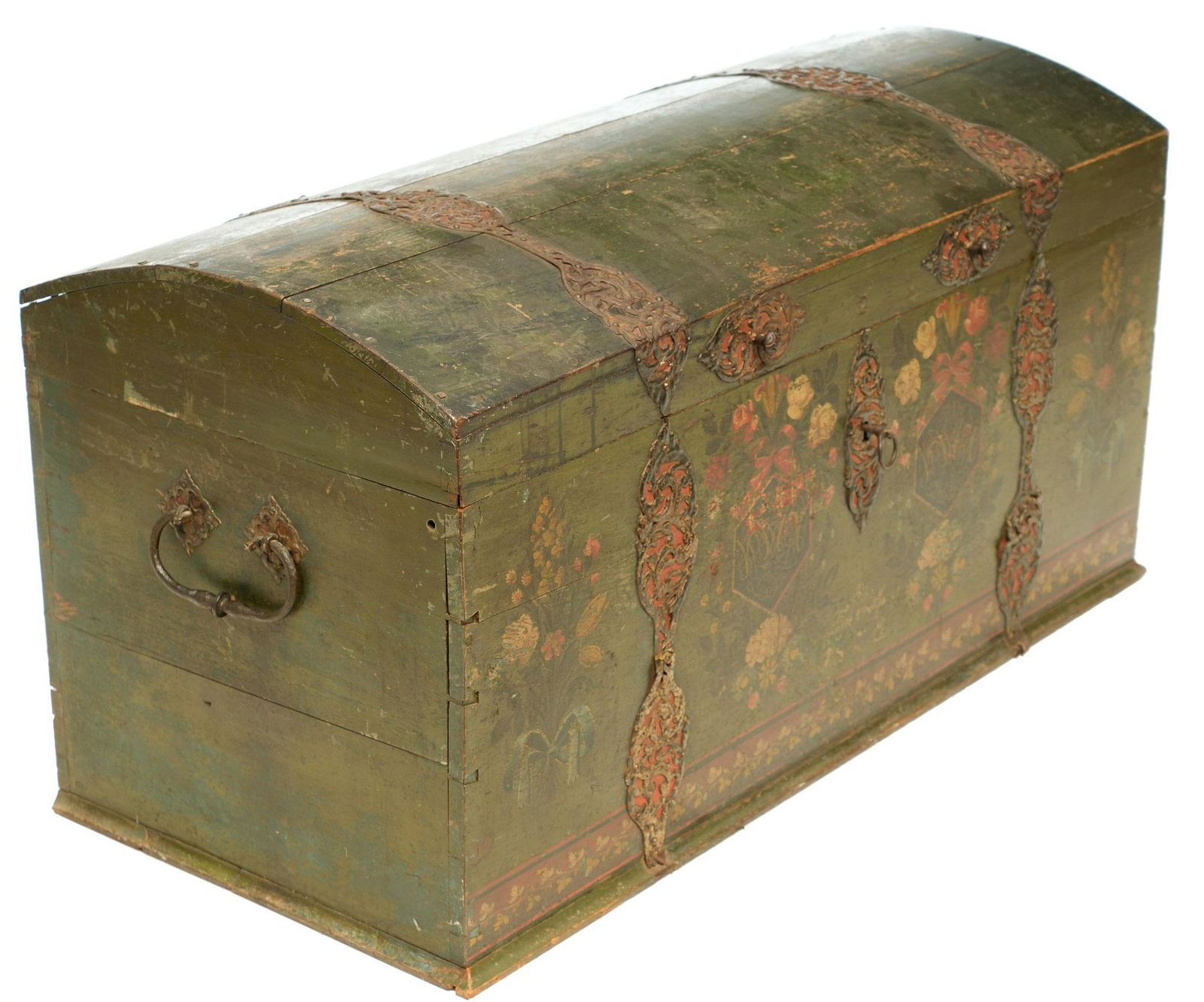 18th C. Dutch Arched Top Wedding Trunk (1 of 6)