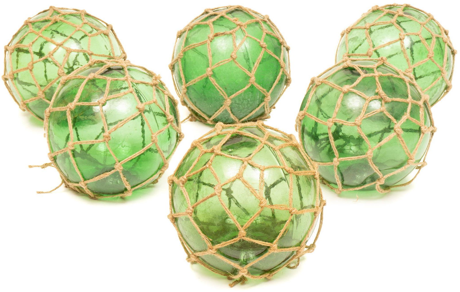 Set of 5 Nautical Vintage Nautical Glass Floaters (1 of 2)