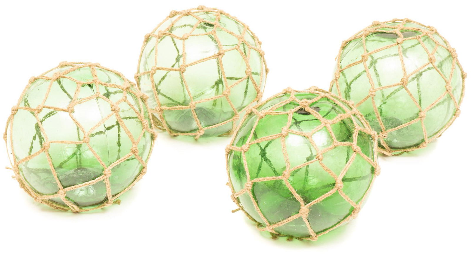 Set of 4 Nautical Vintage Nautical Glass Floaters (1 of 4)