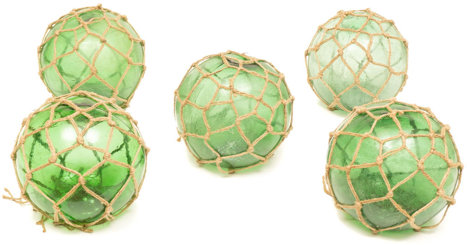 Set of 5 Nautical Vintage Nautical Glass Floaters (1 of 2)