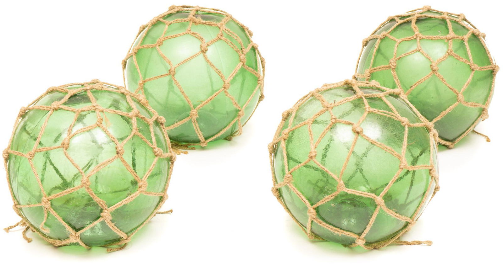 Set of 4 Nautical Vintage Nautical Glass Floaters (1 of 2)