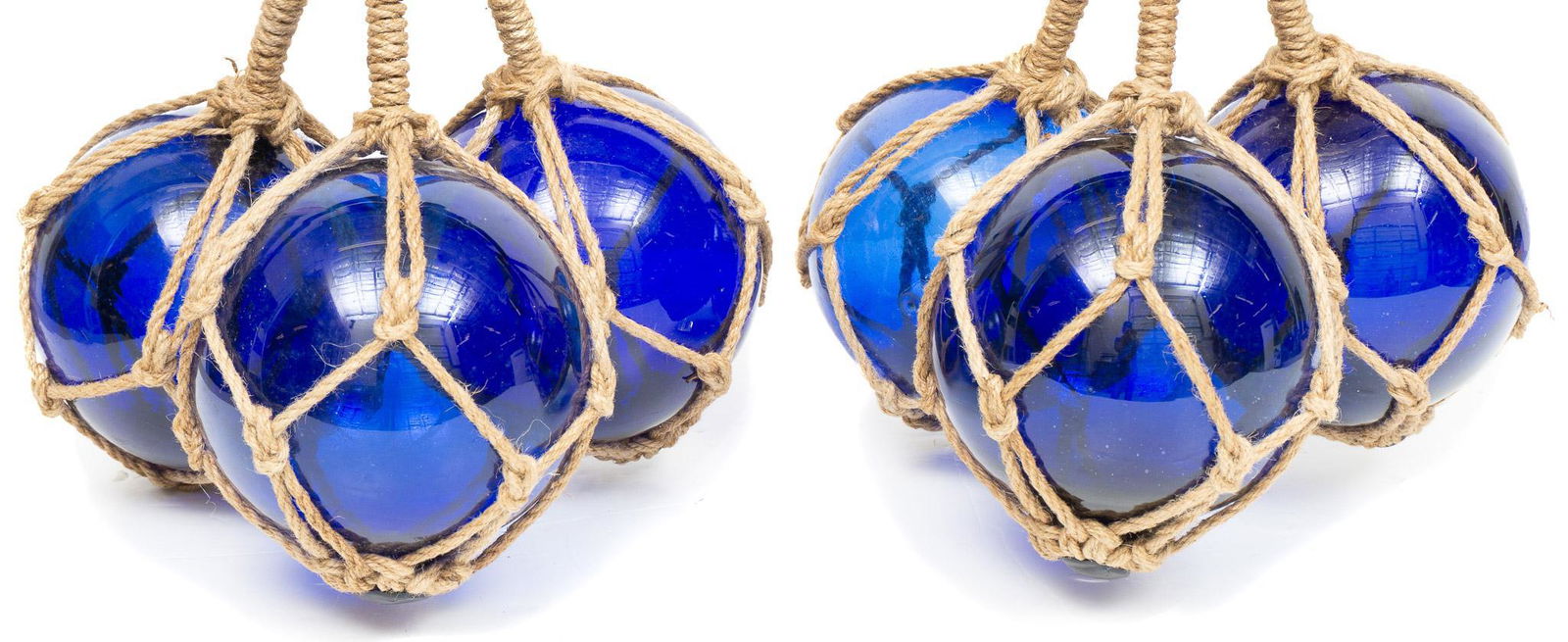 Set of 6 Nautical Vintage Nautical Glass Floaters (1 of 4)