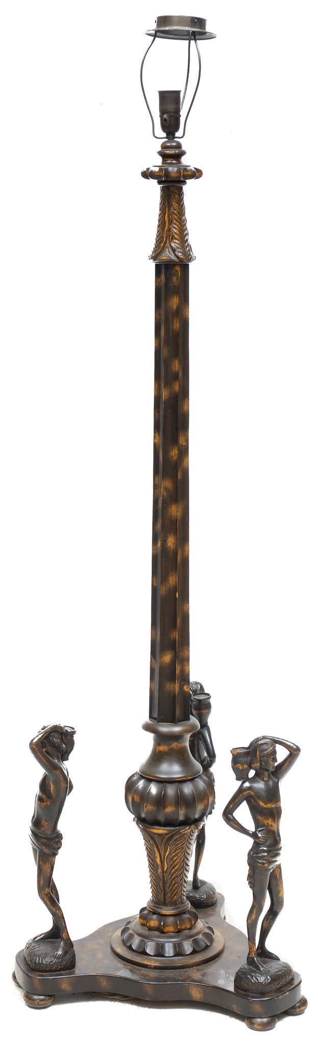 French Empire Style Faux Tortoise Shell Lamp (1 of 8)