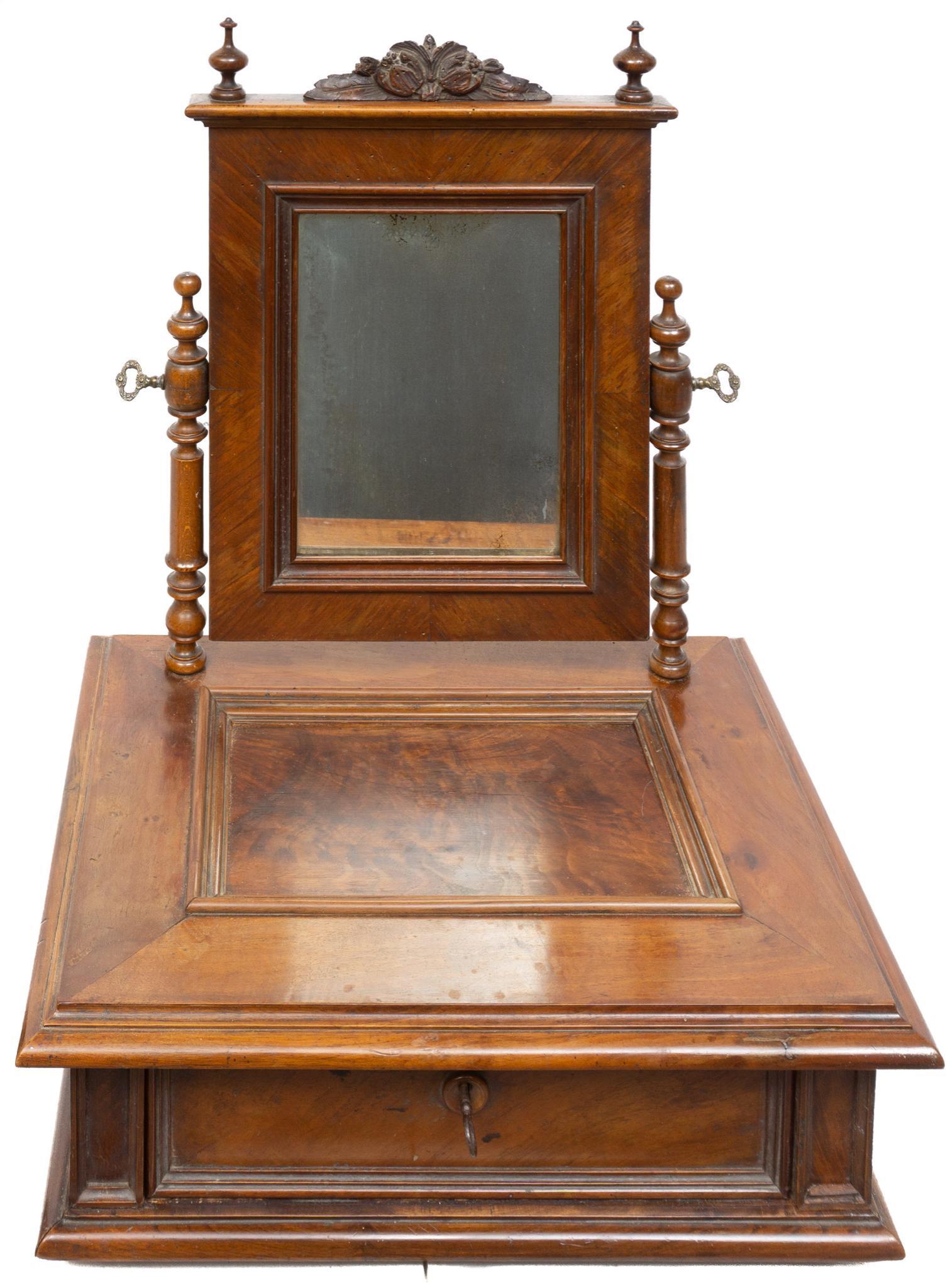 20th C. Mahogany Gents Shaving Stand with Mirror (1 of 5)