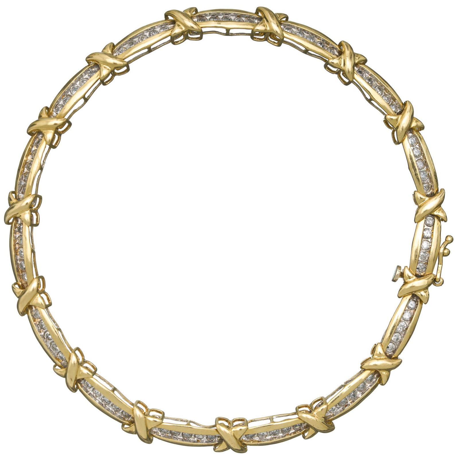 Diamond 14K Gold Line Bracelet (1 of 3)