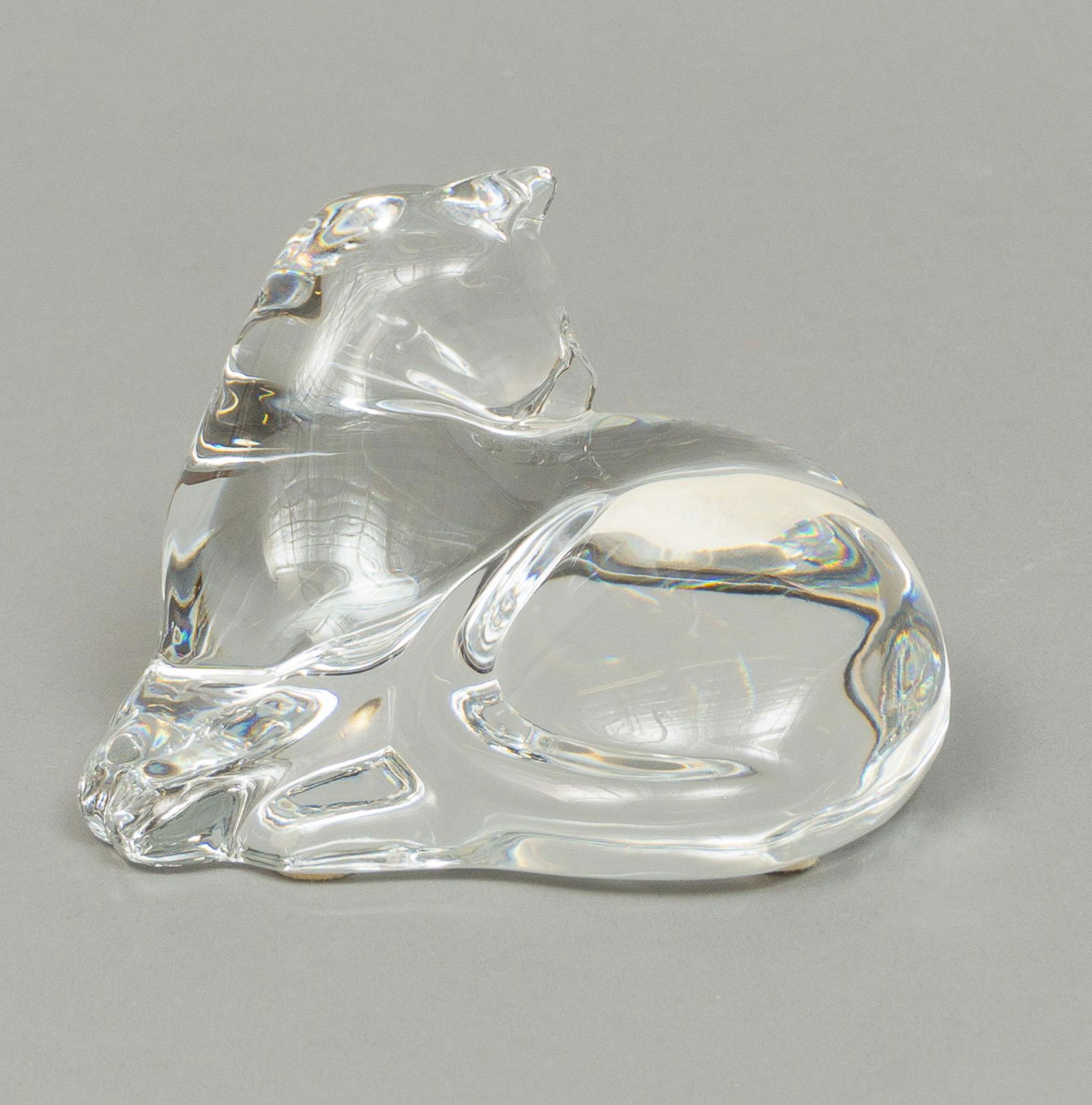 Baccarat Crystal Grooming Cat Figurine (1 of 7)