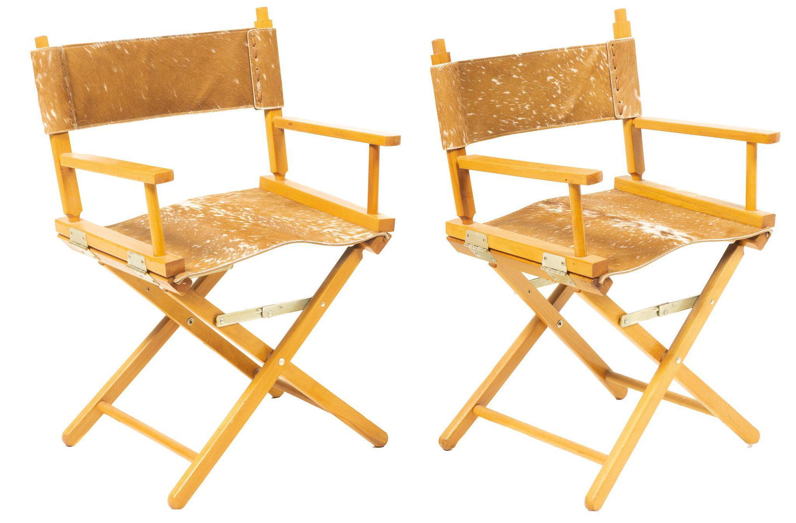 Pair of Vintage Cowhide Directors Chairs (1 of 3)