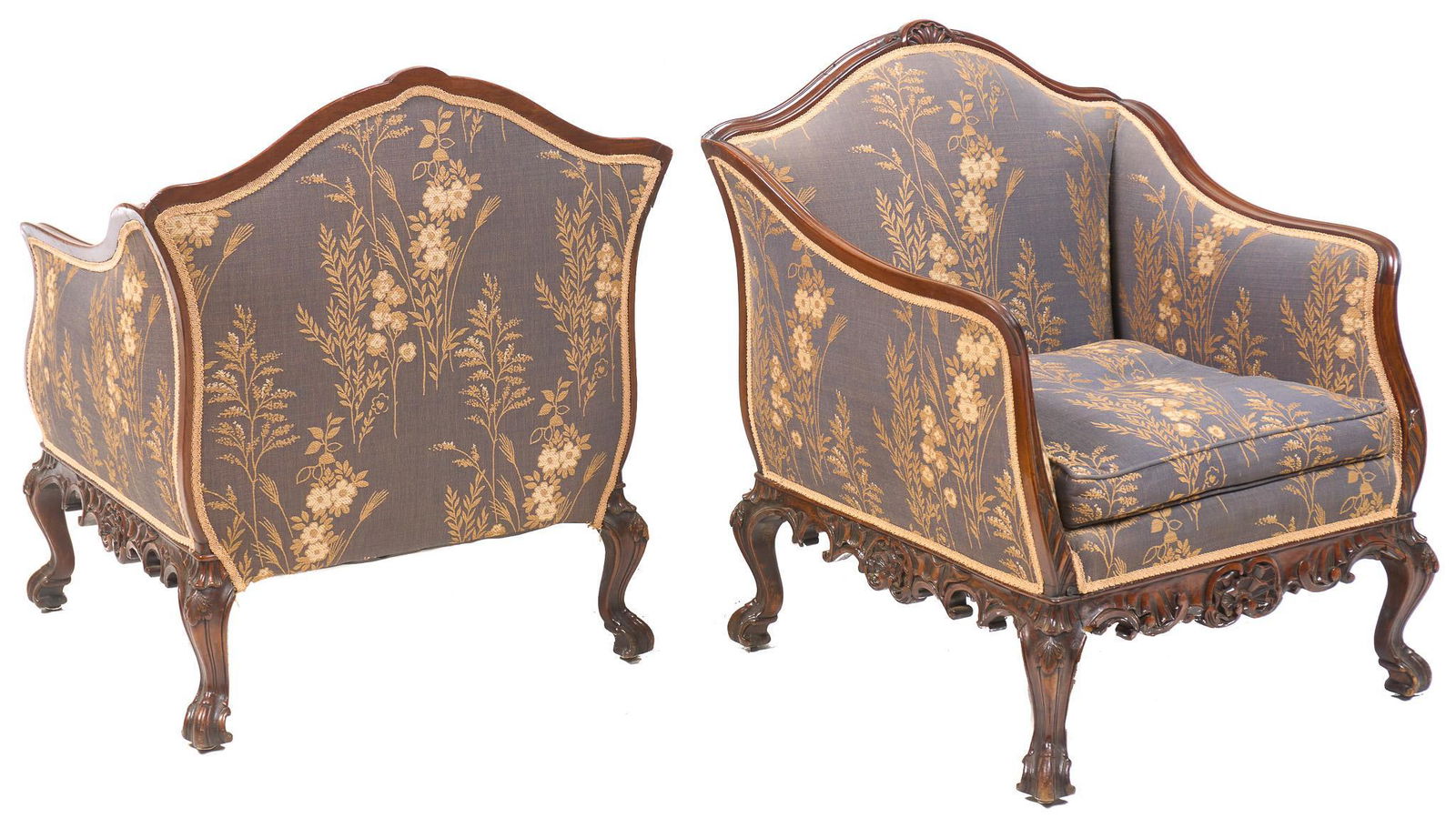 Pair of Henri II Style Arm Chairs (1 of 2)