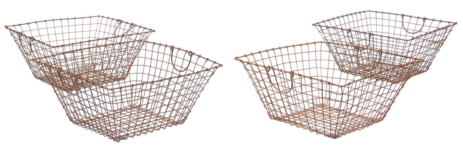 Set of 4 Vintage Wire Baskets (1 of 4)