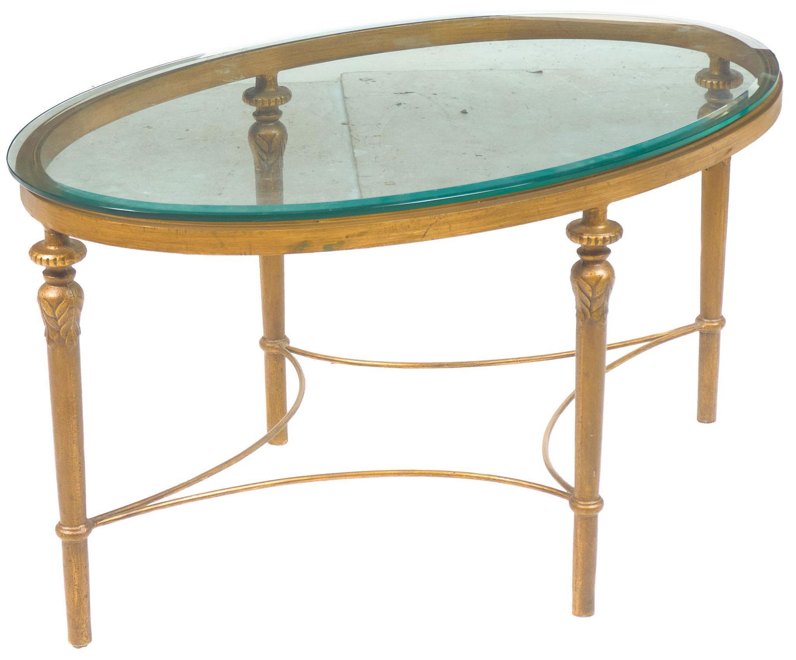 French Empire Style Glass Top Coffee Table (1 of 2)