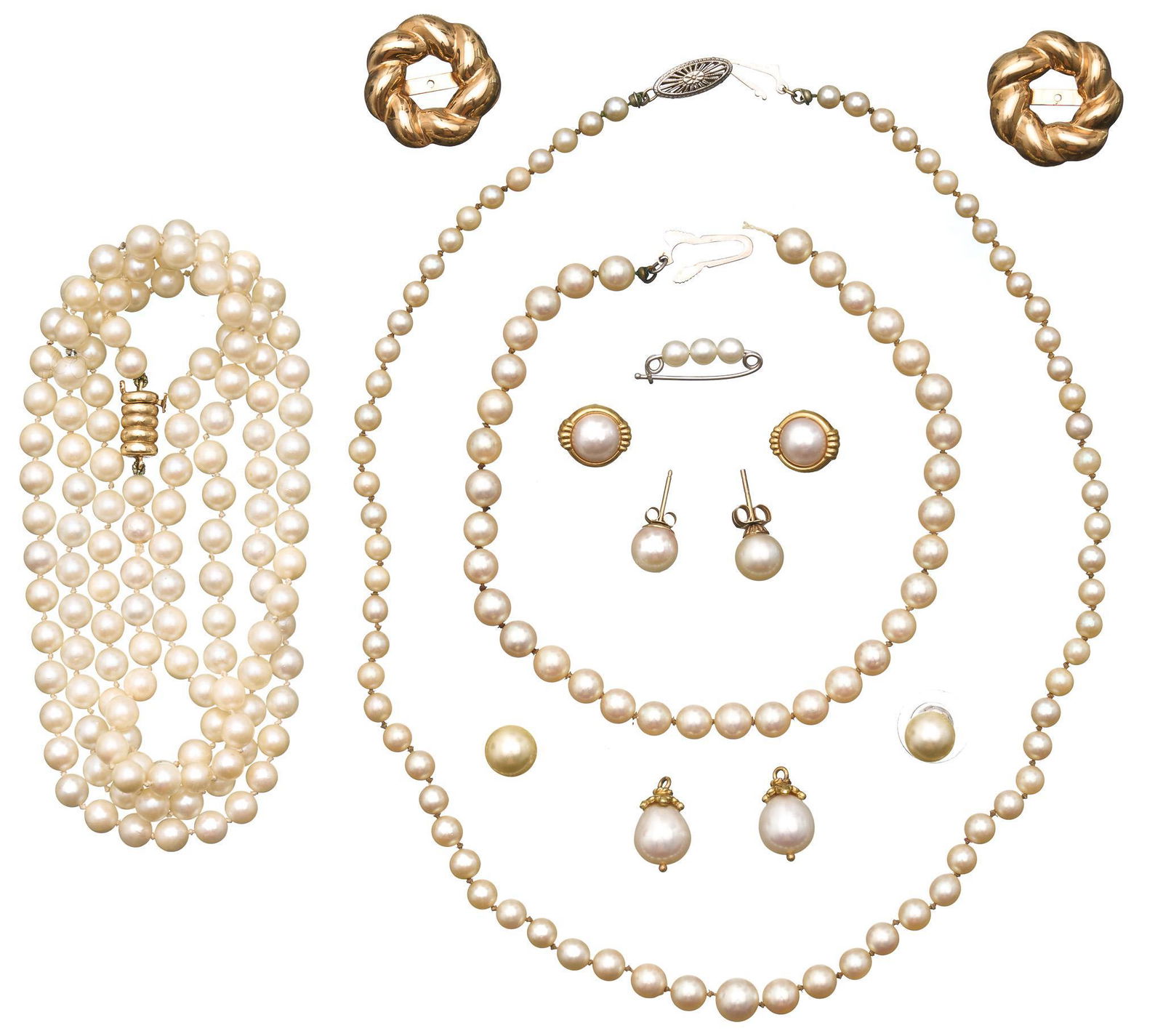 Collection of Pearl and 14K Gold Estate Jewelry (1 of 8)