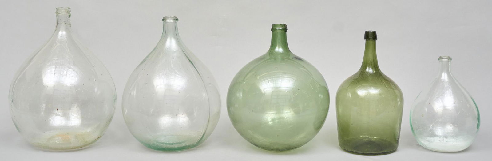 Collection of 5 Vintage Hand Blown Glass Carboys (1 of 4)