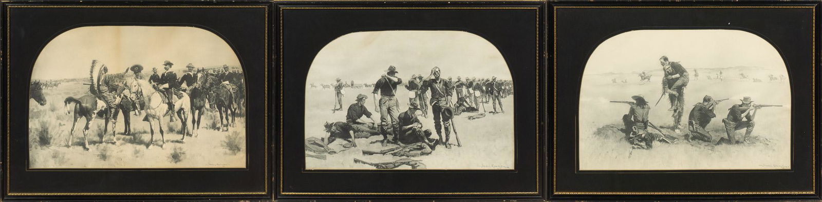Frederic Remington (1861-1909), Set of 3 Prints (1 of 9)
