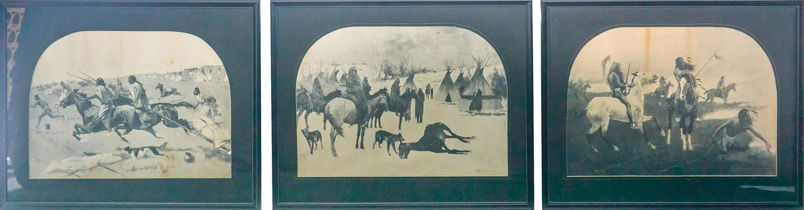 Frederic Remington (1861-1909), Set of 3 Prints (1 of 6)