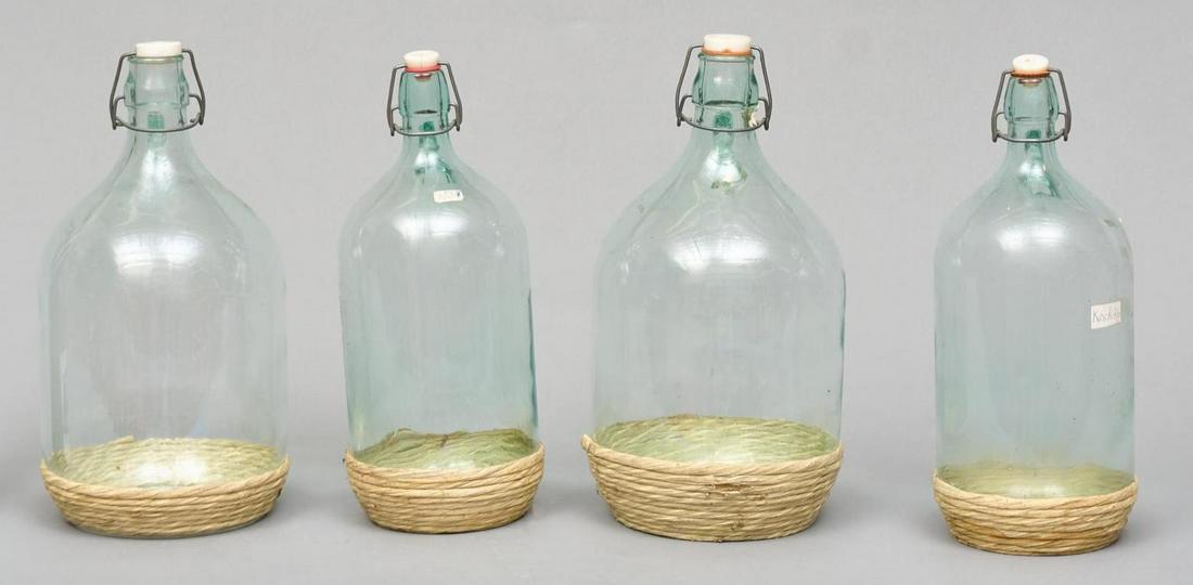 Set of 4 Vintage Blown Glass Jugs (1 of 3)