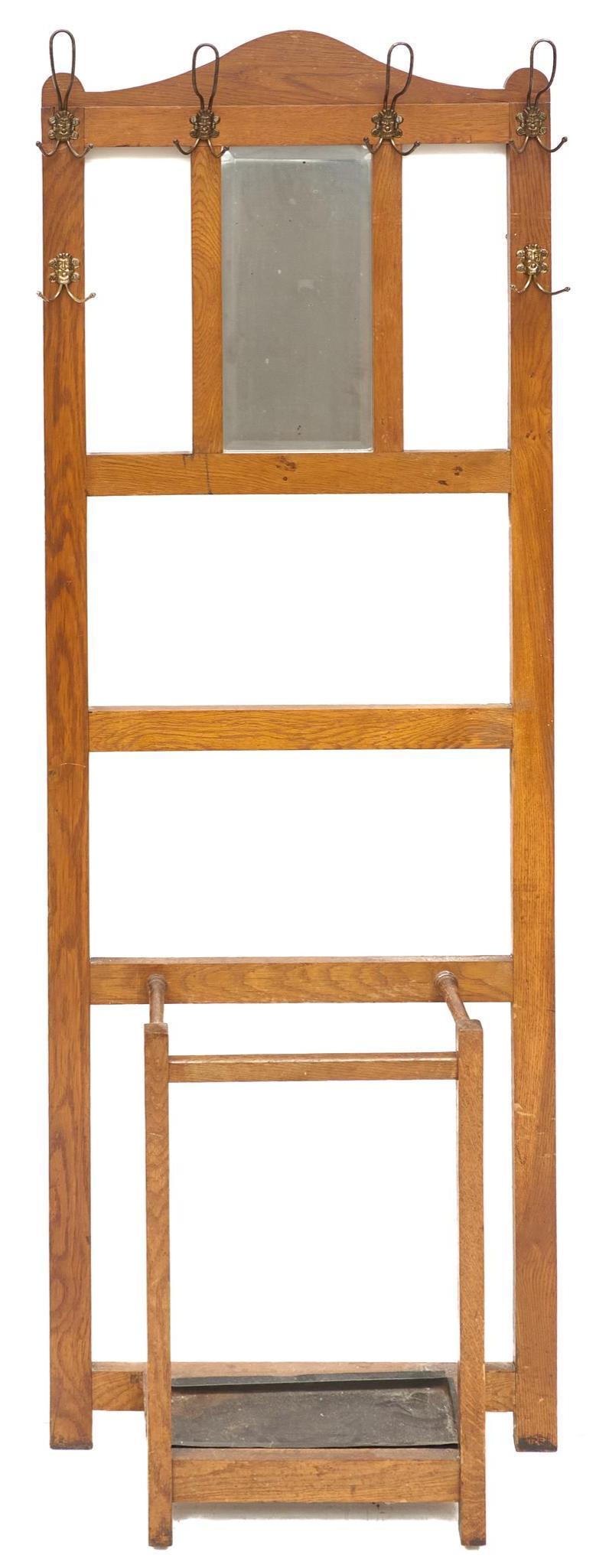 Vintage Mirrored Hall Tree (1 of 4)