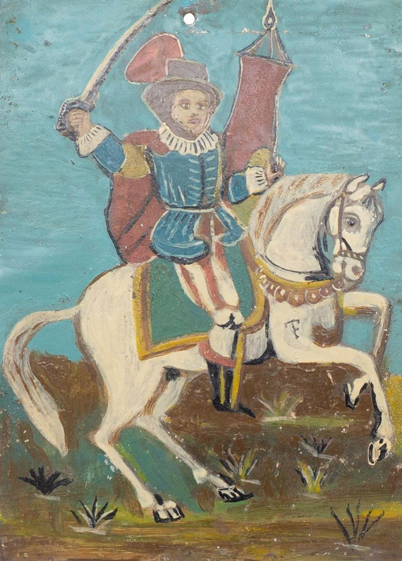 Spanish Colonial Era Retablo, San Miguel (1 of 3)