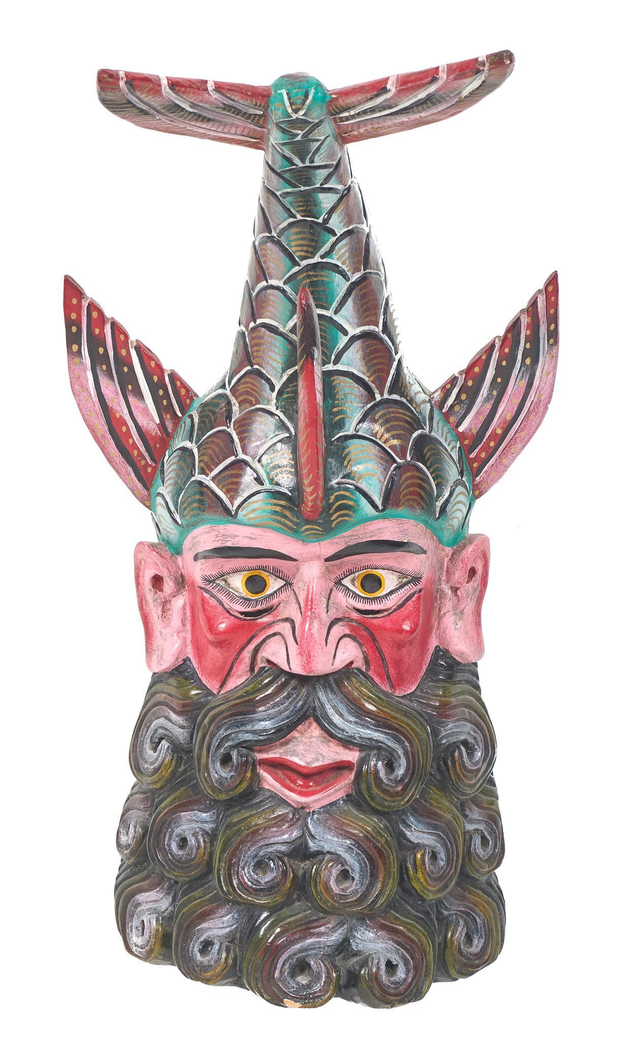 20th C. Mexican Folk Art Barbones Alebrije Mask (1 of 4)