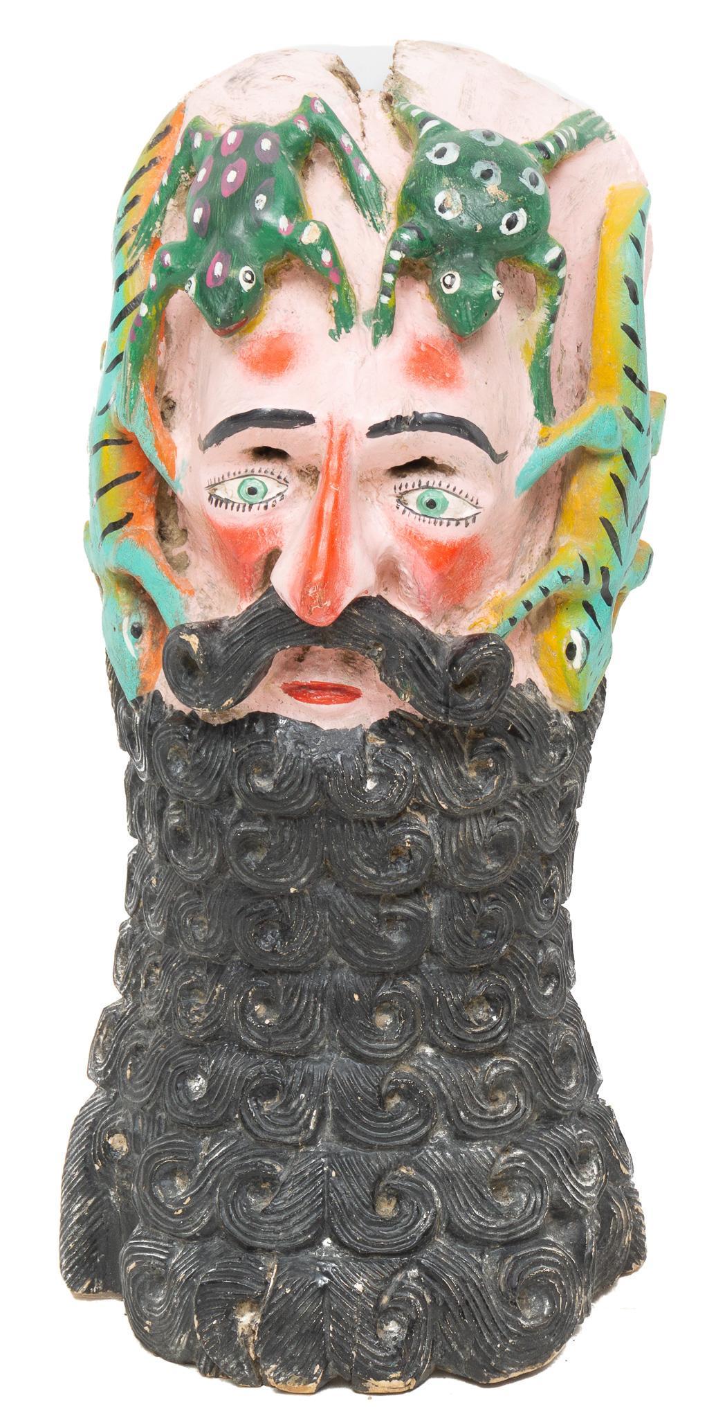 20th C. Mexican Folk Art Barbones Mask (1 of 3)