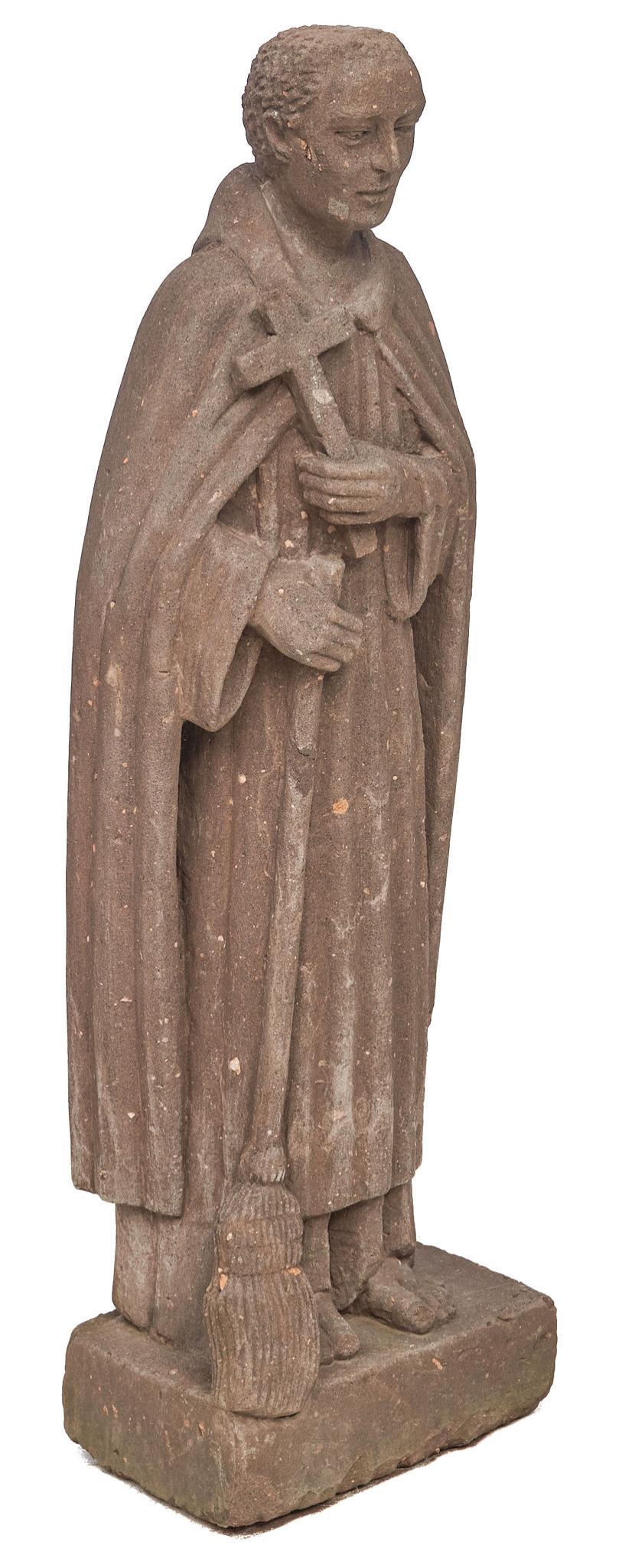 Concrete Saint Martin Garden Statue (1 of 3)