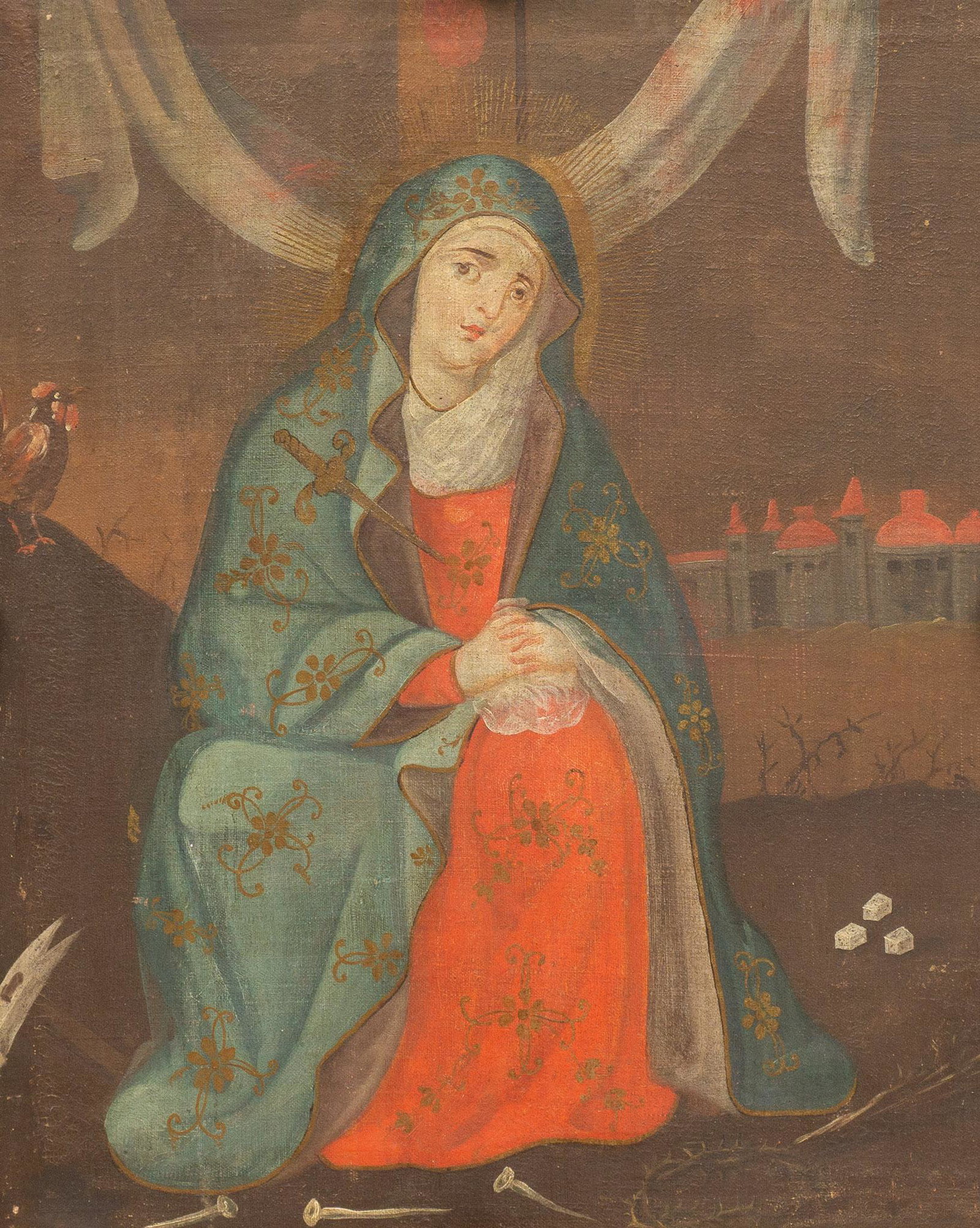 Holy Mother at the Crucifixion, Oil on Canvas (1 of 4)