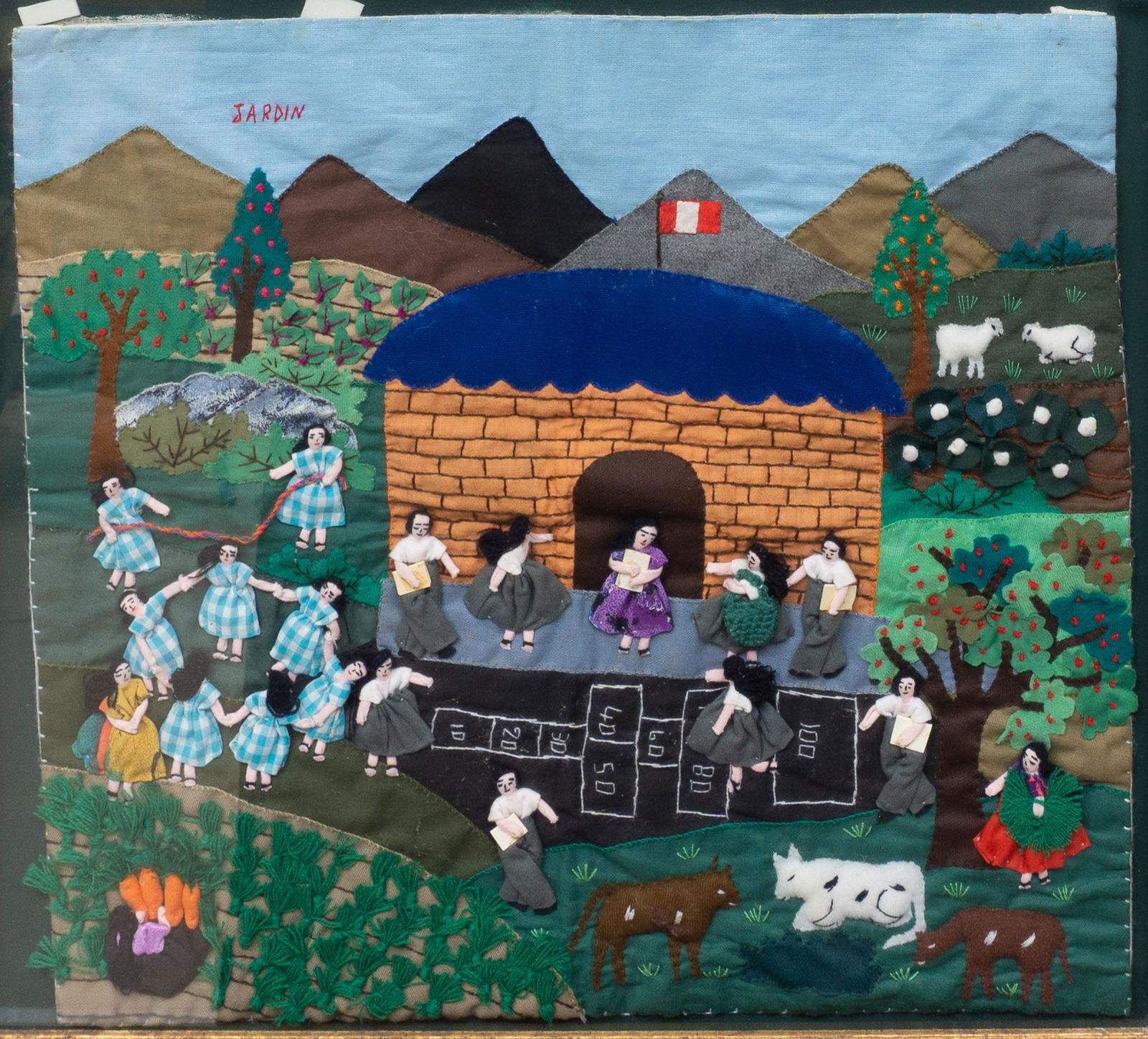 Village School, Peruvian Textile Artwork (1 of 4)