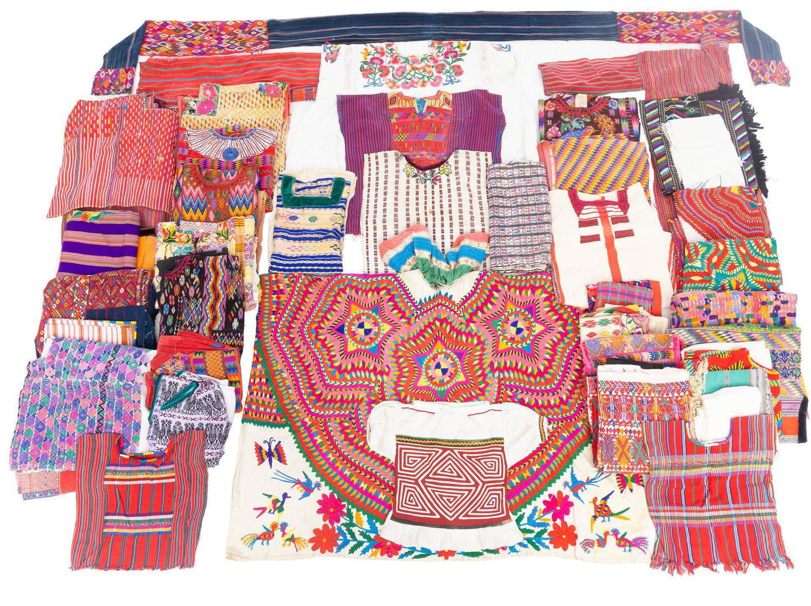 Collection of Approx. 45 Vintage Mexican Textiles (1 of 10)